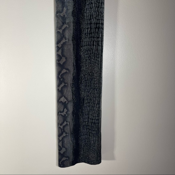 80s Velvet Snake Skin Bodycon Maxi Dress - Picture 6 of 9